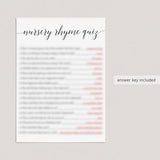 Nursery rhyme quiz baby shower answers by LittleSizzle