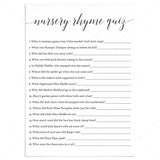 Simple baby shower game nursery rhyme quiz by LittleSizzle