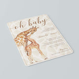 Oh Baby Baby Shower Invitation Template Giraffe Themed