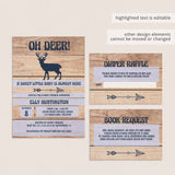 Editable baby shower invitation template gender neutral woodland by LittleSizzle