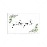 Green Leaf Food Card Template Instant Download by LittleSizzle
