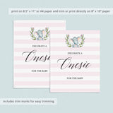 Onesie decorating station girl baby party signs instant download by LittleSizzle