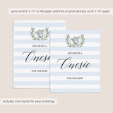 Onesie decorating station sign for boy baby party by LittleSizzle
