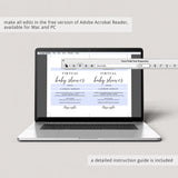 Rustic chic baby shower invitation template virtual by LittleSizzle