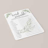 Botanical Baby Shower Game Baby Word Scramble Printable