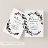 Postponed Bridal Shower Announcement Floral Template Instant Download