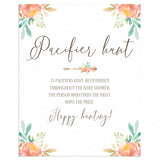 Funny Baby Shower Game Hunt The Pacifiers Template by LittleSizzle