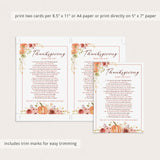 Thanksgiving Pass The Gift Game Card Printable