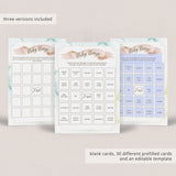 30 prefilled baby shower bingo cards instant download by LittleSizzle