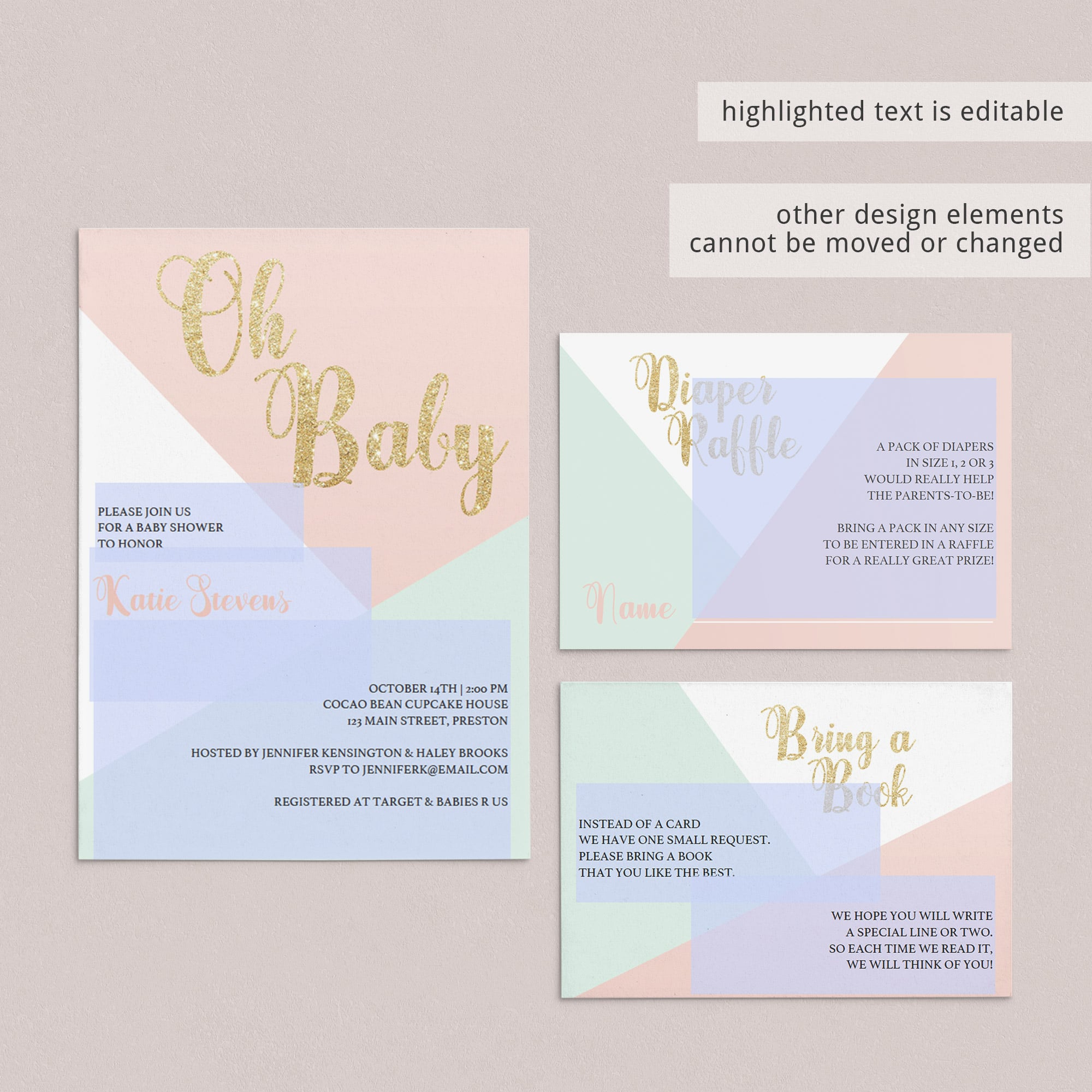 DIY Download Baby Invitations PDF by LittleSizzle