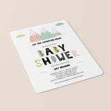 Scandinavian Mountains Baby Shower Invitation
