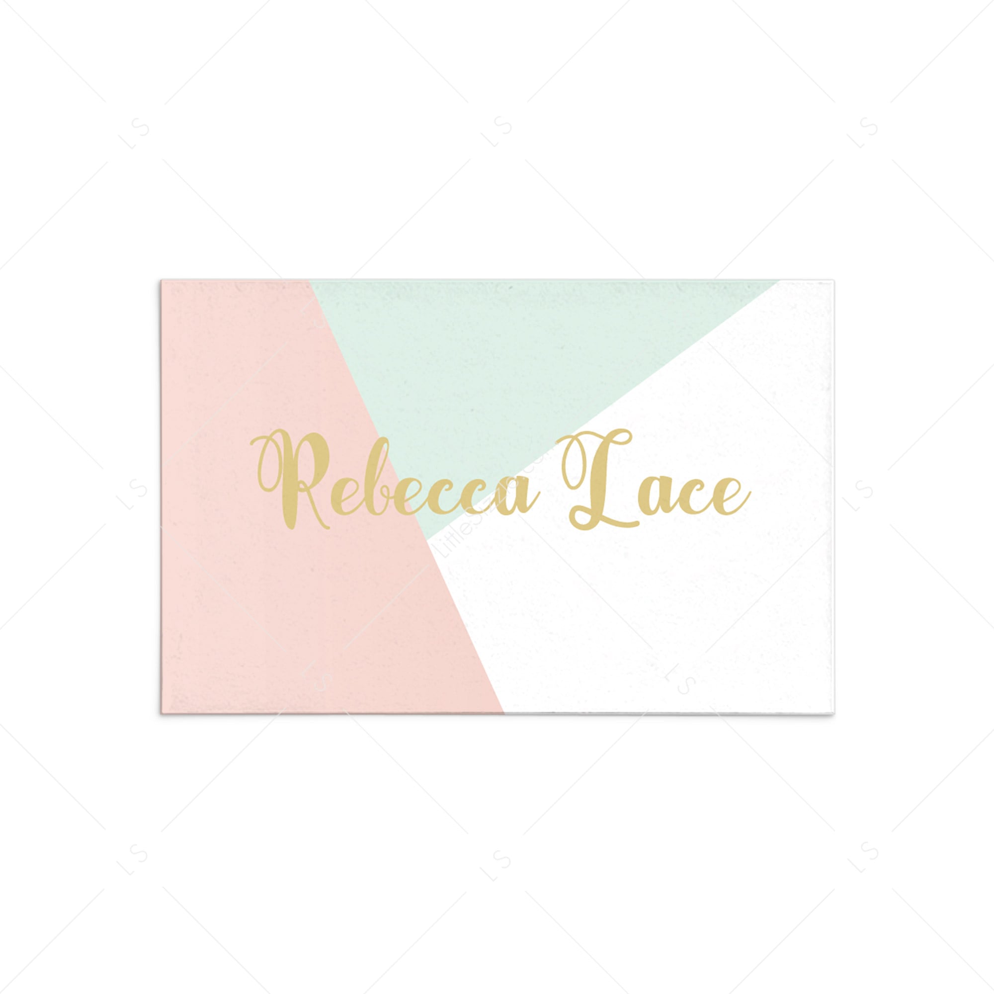 Pink and Mint Place Cards for Baby Shower by LittleSizzle
