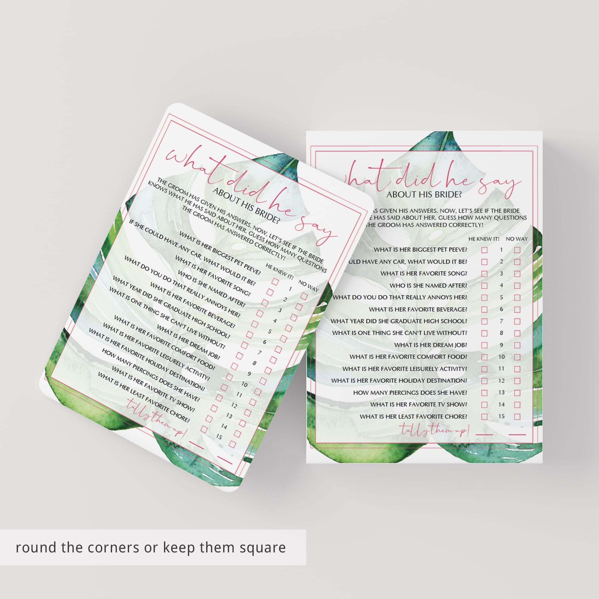 make your own wedding shower games