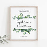 Botanical Bridal Shower Welcome Sign Template