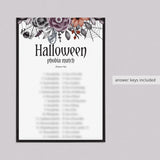 Black and Purple Floral Halloween Game Bundle for Ladies