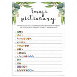 Baby emoji pictionary game with green leaves by LittleSizzle