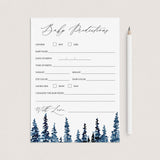 Forest Baby Shower Baby Prediction Cards Printable by LittleSizzle