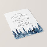 Winter Forest Baby Shower Invitation Set DIY