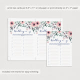 Bohemian Bridal Shower Wedding Alphabet Game Printable