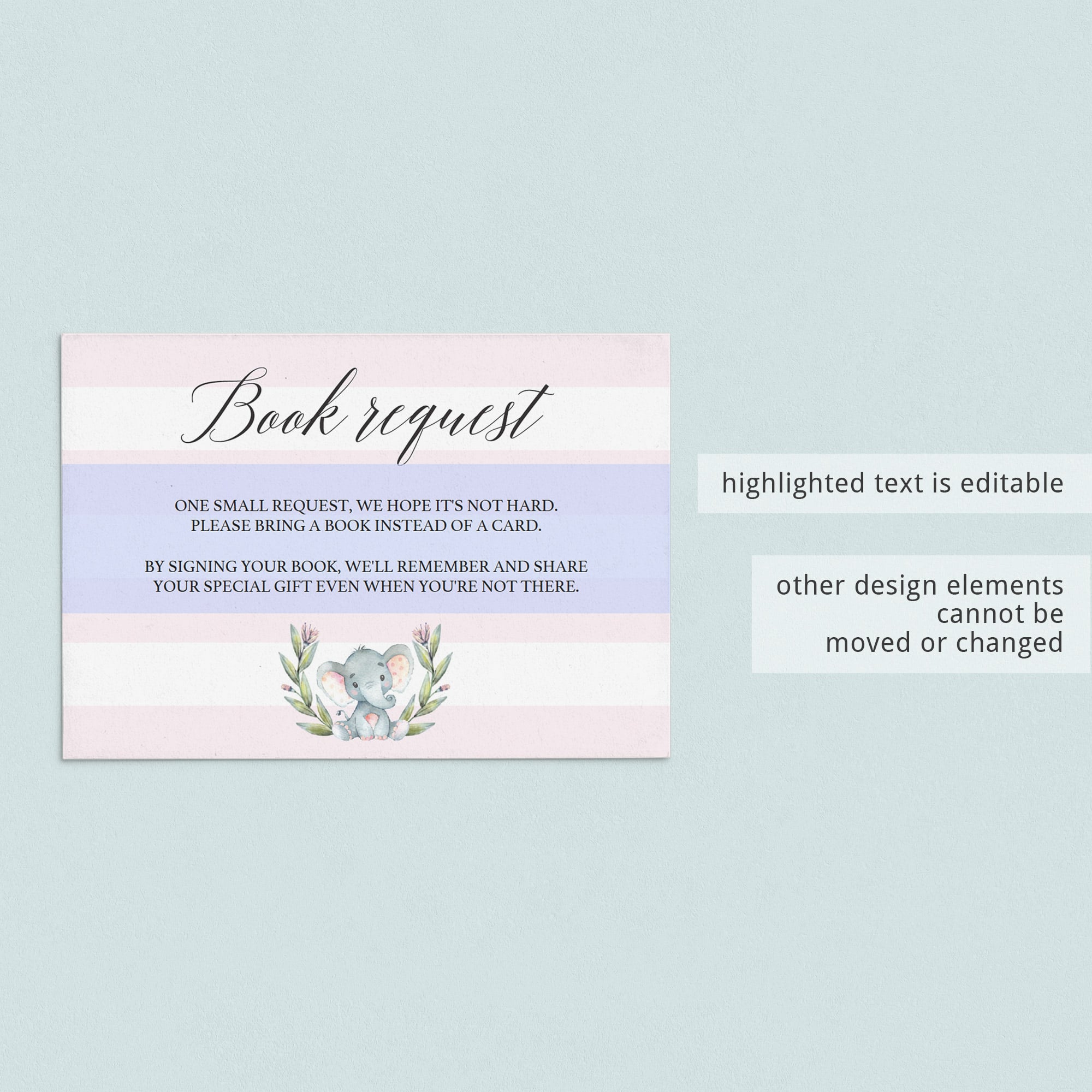 Baby girl elephant shower printables by LittleSizzle