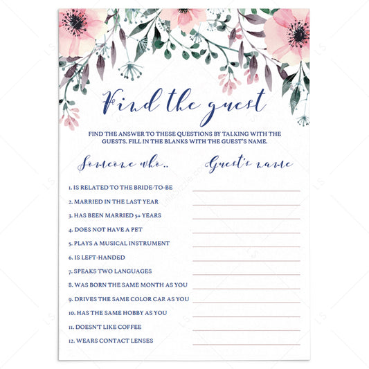 Find the Guest Bridal Shower Games Printable by LittleSizzle
