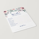 Well Wishes for the Bride and Groom Cards Printable