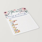 Bridal Emoji Game for Wedding Shower Floral