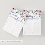 Bohemian Bridal Shower Wedding Alphabet Game Printable