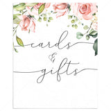 Blush floral cards and gifts table printable sign by LittleSizzle
