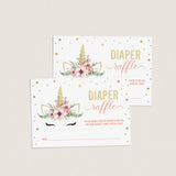 Unicorn diaper raffle ticket by LittleSizzle