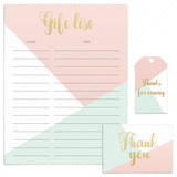 Pink and Gold Party Cards & Tags