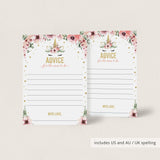 Girl baby shower advice cards printable unicorn theme by LittleSizzle