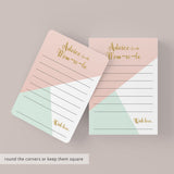 Advice for the Mom To Be Baby Shower Printable