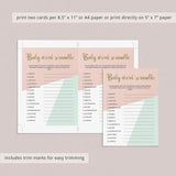 Printable Baby Word Scramble Pink, Mint & Gold