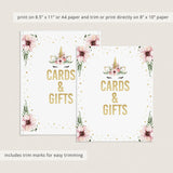 Gold party decorations printable gifts table sign by LittleSizzle