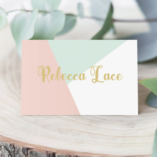 Pink and Mint Place Cards for Baby Shower by LittleSizzle