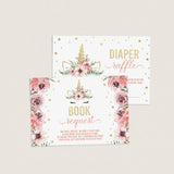 Unicorn babysprinkle inserts for baby sprinkle by LittleSizzle