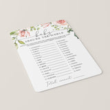Around the world baby shower game blush floral theme by LittleSizzle