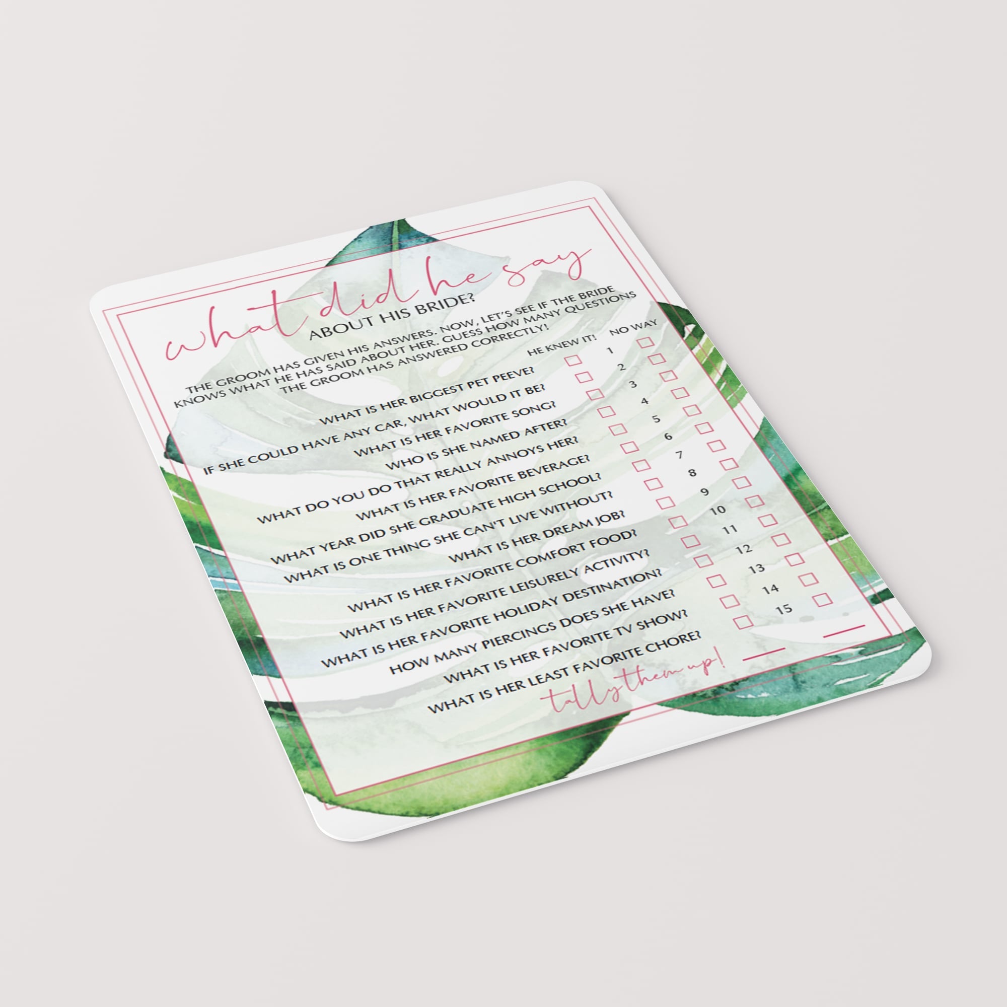 cheap bridal shower game printables