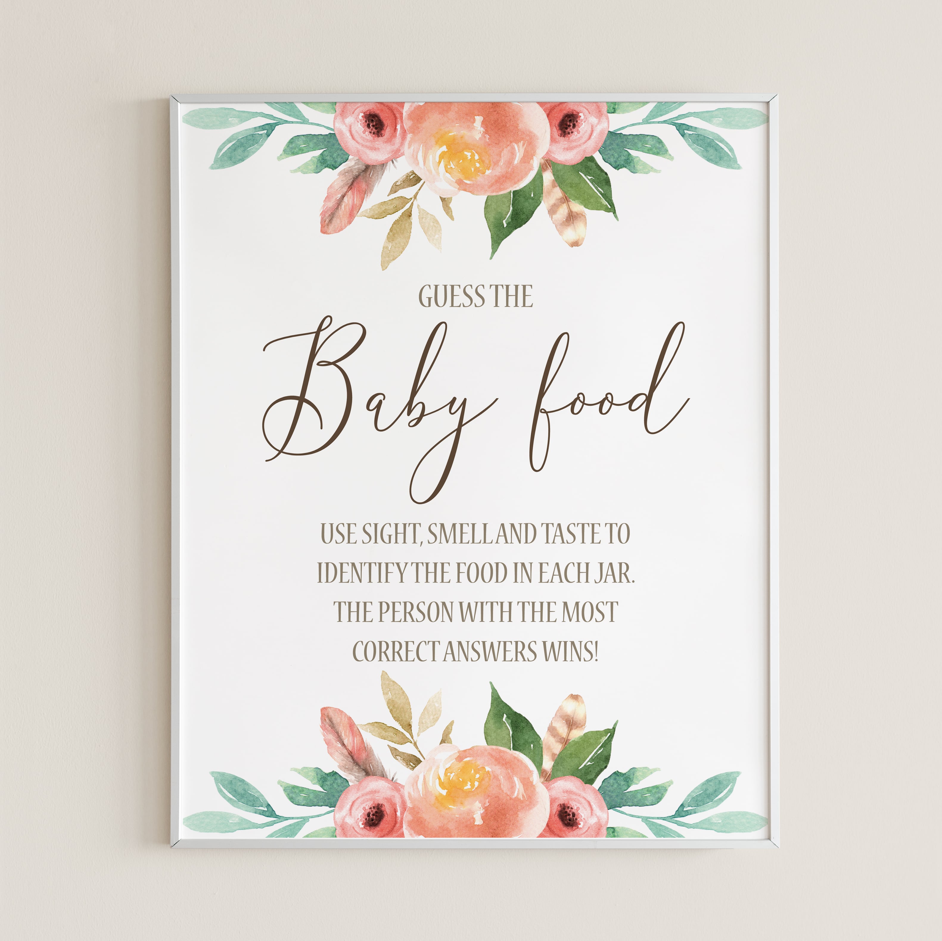 Baby food tasting game for girl baby shower by LittleSizzle