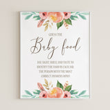 Baby food tasting game for girl baby shower by LittleSizzle