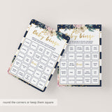 Prefilled bingo cards for girl baby shower download by LittleSizzle