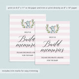 Elephant baby shower activities decorate a block sign by LittleSizzle