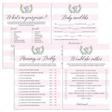 Little elephant girl baby shower games set printable by LittleSizzle