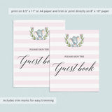 White and pink baby shower decorations printables by LittleSizzle