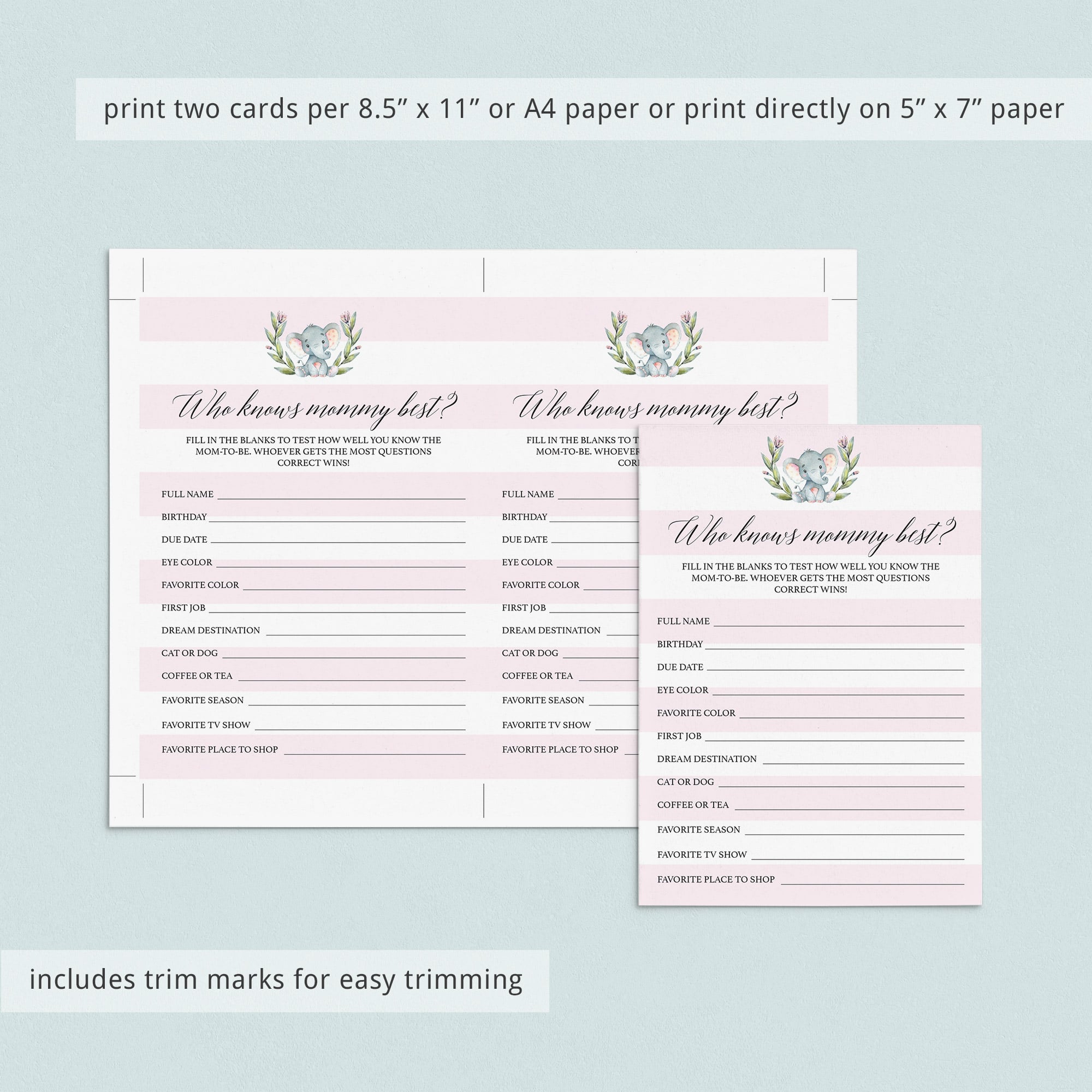 Who knows the mom to be best baby shower game for girls by LittleSizzle