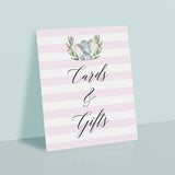Elephant baby sprinkle gifts sign download PDF by LittleSizzle