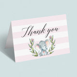Pink Party Supplies Elephant Theme Instant Download