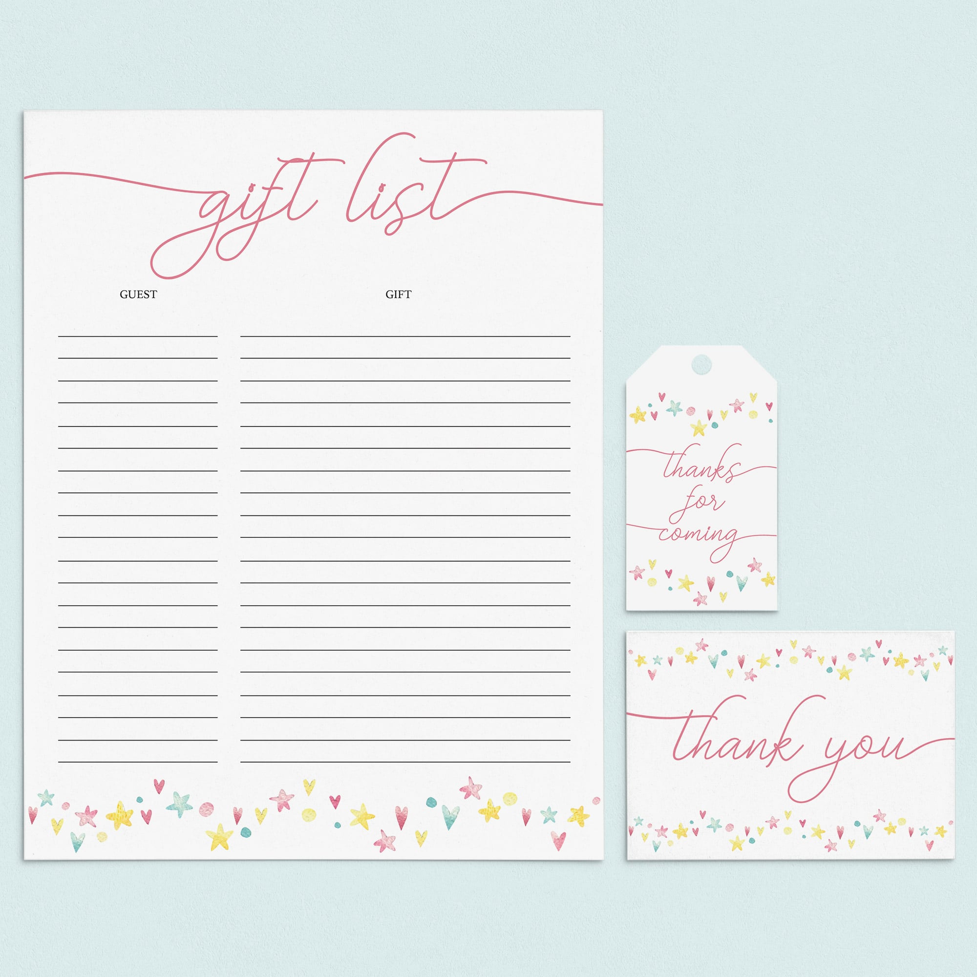 Sweet Pink Party Supplies for Girl Party Printables by LittleSizzle