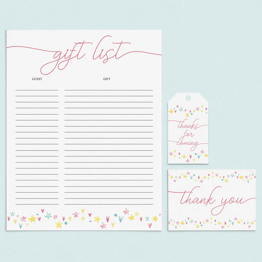 Sweet Pink Party Supplies for Girl Party Printables by LittleSizzle